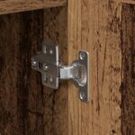 vidaXL Vitrína v starom dreve, 90x34x80 cm, vyrobená z masívneho dreva – Obrázok 8