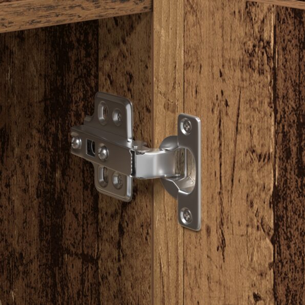 vidaXL Vitrína v starom dreve, 90x34x80 cm, vyrobená z masívneho dreva – Obrázok 8