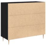 vidaXL Komoda Čierny Dub 90x34x80 cm, z drevotriesky – Obrázok 5