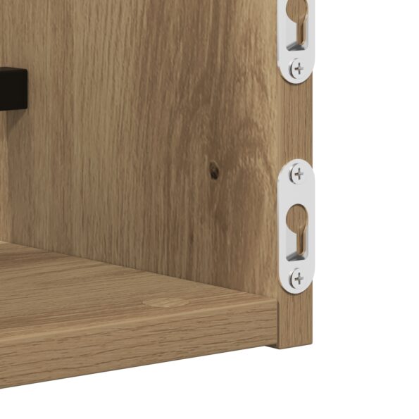 vidaXL Nástenné police 2 ks Remeselný dub 60x16x14 cm Tvorený drevo – Obrázok 8