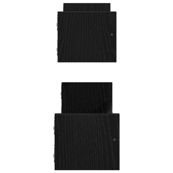 vidaXL Nástenné police 2 ks Čierny dub 60x16x14 cm Drevovláknitá doska – Obrázok 7