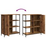 vidaXL Komoda Staré Drevo 70x30x80 cm Zanášané Drevo – Obrázok 10