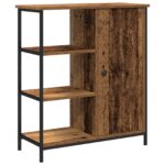 vidaXL Komoda Staré Drevo 70x30x80 cm Zanášané Drevo – Obrázok 2