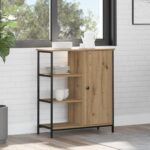 vidaXL Sideboard Artisan Oak 70x30x80 cm Zložené drevo – Obrázok 3