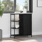 vidaXL Komoda Čierna Javor 70x30x80 cm Kompozitné drevo