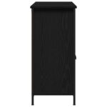 vidaXL Zásuvkový stolík Čierny Dub 100x35x75 cm Zložené drevo – Obrázok 7