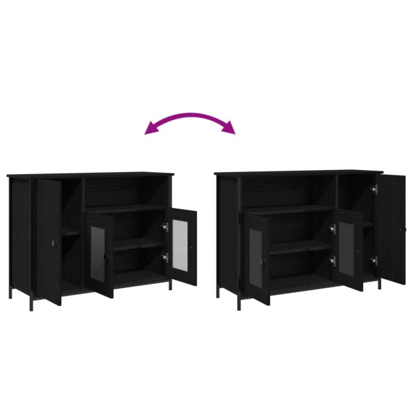 vidaXL Zásuvkový stolík Čierny Dub 100x35x75 cm Zložené drevo – Obrázok 9