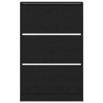 vidaXL Kabinet na topánky Čierna Dub 80x21x125,5 cm Zložené drevo – Obrázok 7