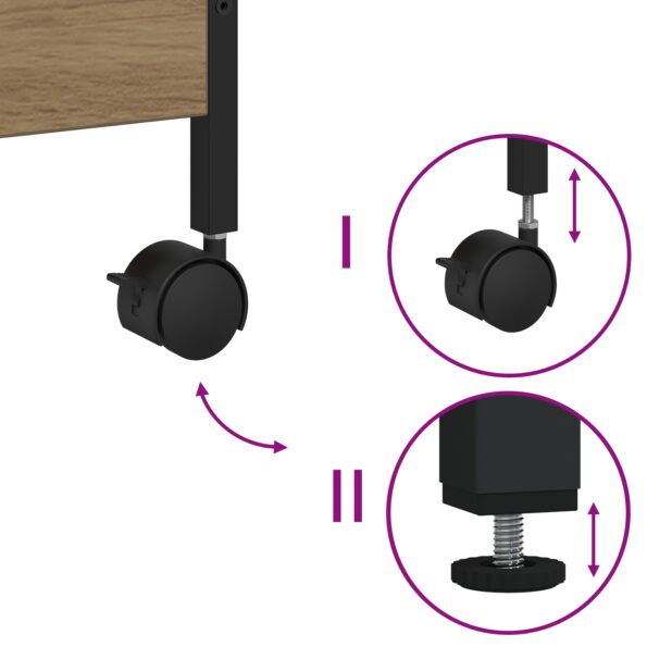 vidaXL Kuchynský vozík Artisan Oak 50x30x70 cm Kompozitné drevo – Obrázok 10