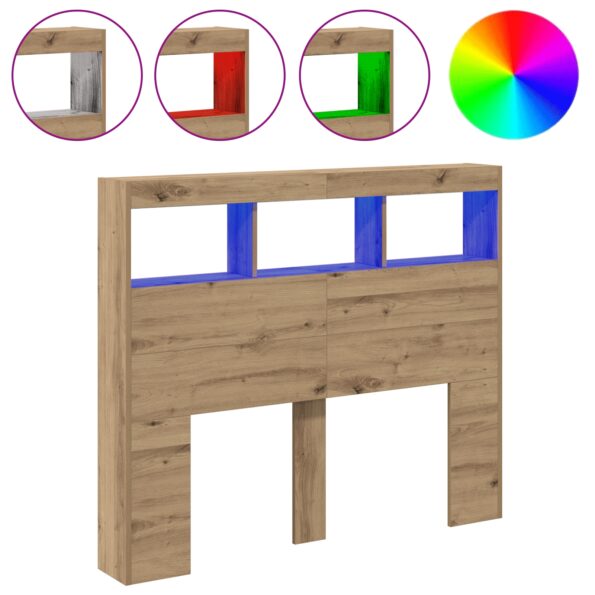vidaXL Remeselné dubové čelo postele Remeselný dub Kompozitné drevo – Obrázok 4