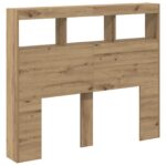 vidaXL Remeselné dubové čelo postele Remeselný dub Kompozitné drevo – Obrázok 5