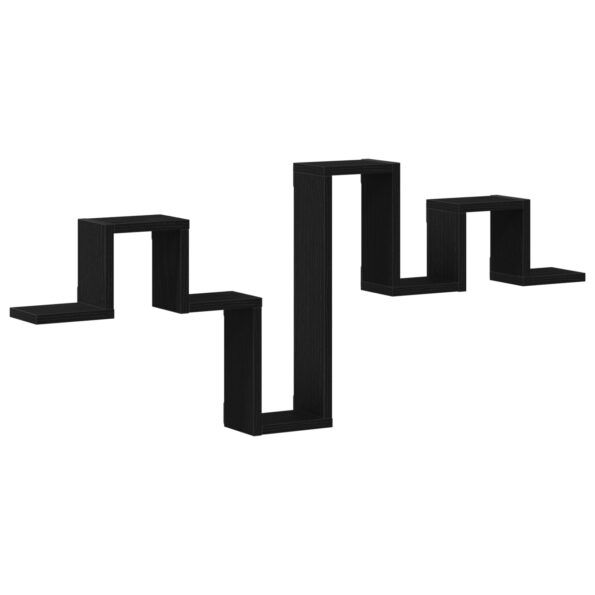 vidaXL Nástenná polica Čierny dub 104,5x10x43 cm Kompozitné drevo – Obrázok 2