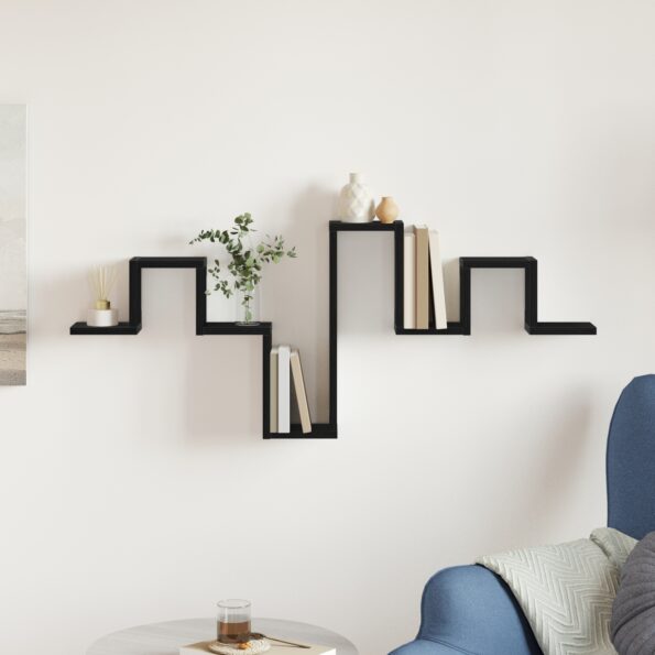 vidaXL Nástenná polica Čierny dub 104,5x10x43 cm Kompozitné drevo – Obrázok 4