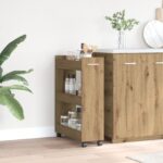 vidaXL Poschodová skriňa Artisan Oak 60x22x79 cm z inžinierskeho dreva – Obrázok 4