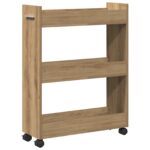 vidaXL Poschodová skriňa Artisan Oak 60x22x79 cm z inžinierskeho dreva – Obrázok 5