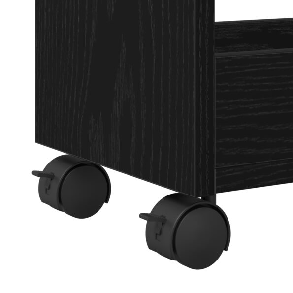 vidaXL Posuvný kabinet Čierny dub 60x22x79 cm Zložené drevo – Obrázok 8