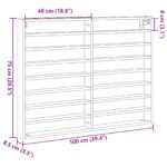 vidaXL Vitrína Kabinet Artisan Dub 100x8,5x75 cm Zložené drevo – Obrázok 10