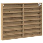 vidaXL Vitrína Kabinet Artisan Dub 100x8,5x75 cm Zložené drevo – Obrázok 2