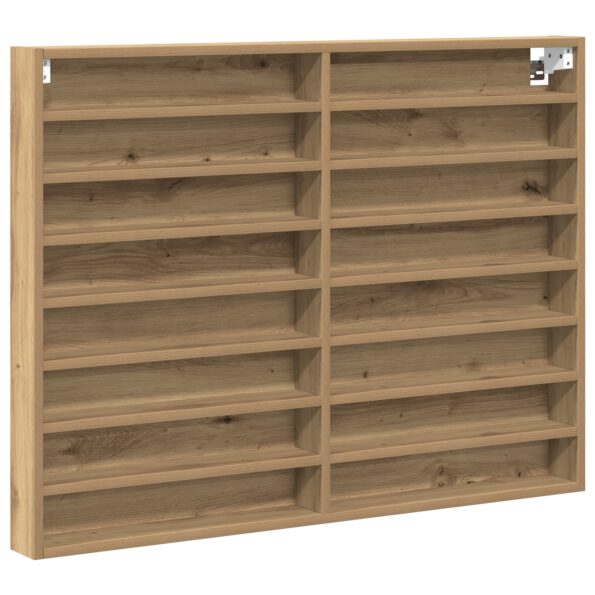 vidaXL Vitrína Kabinet Artisan Dub 100x8,5x75 cm Zložené drevo – Obrázok 2