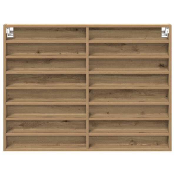 vidaXL Vitrína Kabinet Artisan Dub 100x8,5x75 cm Zložené drevo – Obrázok 6