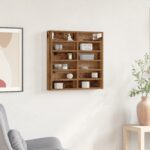 vidaXL Vitrine Cabinet Staré Dřevo 60x8,5x58 cm Zkonstruované Dřevo