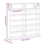 vidaXL Vitrážová skriňa Čierny Dub 60x8,5x58 cm Vyrobené z drevotriesky – Obrázok 10
