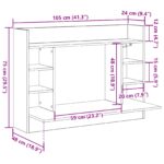 vidaXL Nástenný stôl Artisan Dub 105x48x75 cm Inžinierske drevo – Obrázok 10