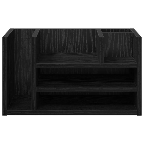 vidaXL organizér na stôl z čierneho dubu 44.5x24x25 cm z lamino dreva – Obrázok 5