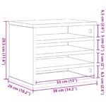 vidaXL Organizér na stôl Staré drevo 36x26x29,5 cm – Obrázok 9