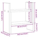 vidaXL Organizér na stôl Umelecká borovica 34.5x15.5x35.5 cm Drevo – Obrázok 10
