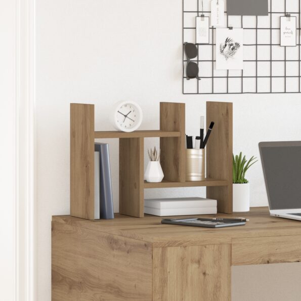 vidaXL Organizér na stôl Umelecká borovica 34.5x15.5x35.5 cm Drevo – Obrázok 4