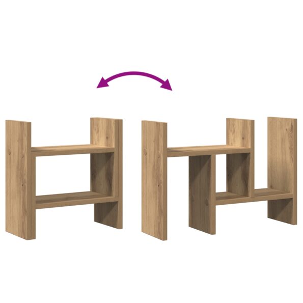 vidaXL Organizér na stôl Umelecká borovica 34.5x15.5x35.5 cm Drevo – Obrázok 9