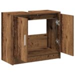vidaXL Skriňa pod umývadlo Staré drevo 63x29x55 cm – Obrázok 5