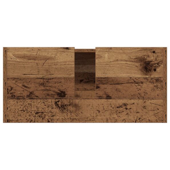 vidaXL Skriňa pod umývadlo Staré drevo 63x29x55 cm – Obrázok 9
