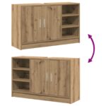 vidaXL Skrinka pod umývadlo Dub 90x29x55 cm Kompozitné drevo – Obrázok 13