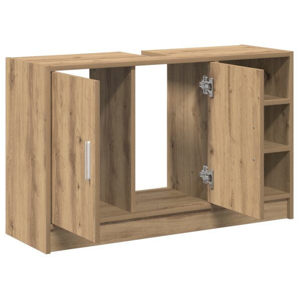 869210_5.jpg vidaXL Skrinka pod umývadlo Dub 90x29x55 cm Kompozitné drevo – Obrázok 5
