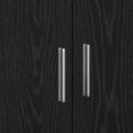 vidaXL Skrinka pod umývadlo Čierna dubová 90x29x55 cm Inžinierske drevo – Obrázok 12