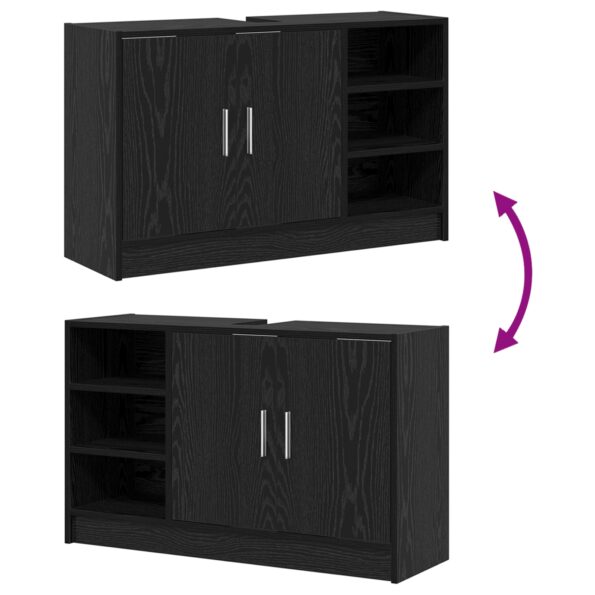 869211_13.jpg vidaXL Skrinka pod umývadlo Čierna dubová 90x29x55 cm Inžinierske drevo – Obrázok 13