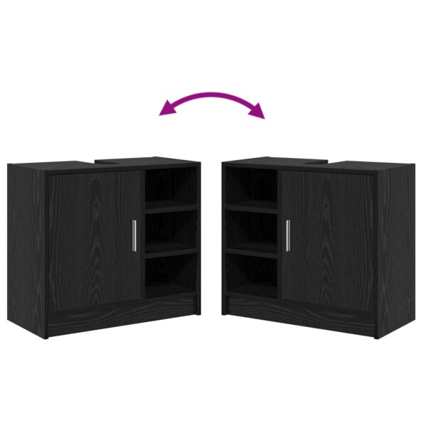 vidaXL Skriňa na umývadlo Čierny dub 63x29x55 cm Inžinierske drevo – Obrázok 13