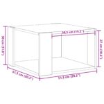 vidaXL konferenčný stolík Dubový masív 51,5x51,5x30 cm – Obrázok 9