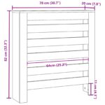 vidaXL Kryt na radiátor Čierny dub 78x20x82 cm Inžinierske drevo – Obrázok 8