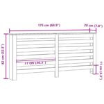 vidaXL Kryt radiátora Čierny dub 175x20x82 cm Inžinierske drevo – Obrázok 8