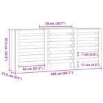 vidaXL Kryt radiátora z čierneho duba Čierny dub Masívne dubové drevo – Obrázok 8