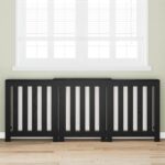 vidaXL Pokrývka radiátora Čierna dubová 205x21.5x83.5 cm Drevený materiál