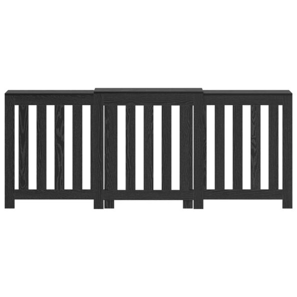 vidaXL Pokrývka radiátora Čierna dubová 205x21.5x83.5 cm Drevený materiál – Obrázok 4