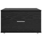 vidaXL Zásuvkový kabinet Čierny dub Kompozitné drevo Kompaktný – Obrázok 5