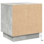 vidaXL Nočný stolík s LED osvetlením, betónová sivá, 44x34,5x45 cm – Obrázok 8