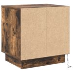 vidaXL Nočné stolíky s LED svetlami 2 ks Dymené dub 44x34,5x45 cm – Obrázok 10