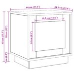 vidaXL Nočný stolík s LED svetlami Šedý Sonoma 44x34,5x45 cm – Obrázok 13