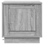 vidaXL Nočný stolík s LED svetlami Šedý Sonoma 44x34,5x45 cm – Obrázok 6